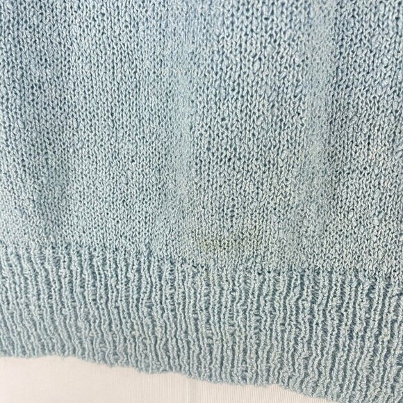 Vintage The May Co. Blue Short Sleeve Shirt Womens Stretch Knit Size Large - Picture 2 of 6